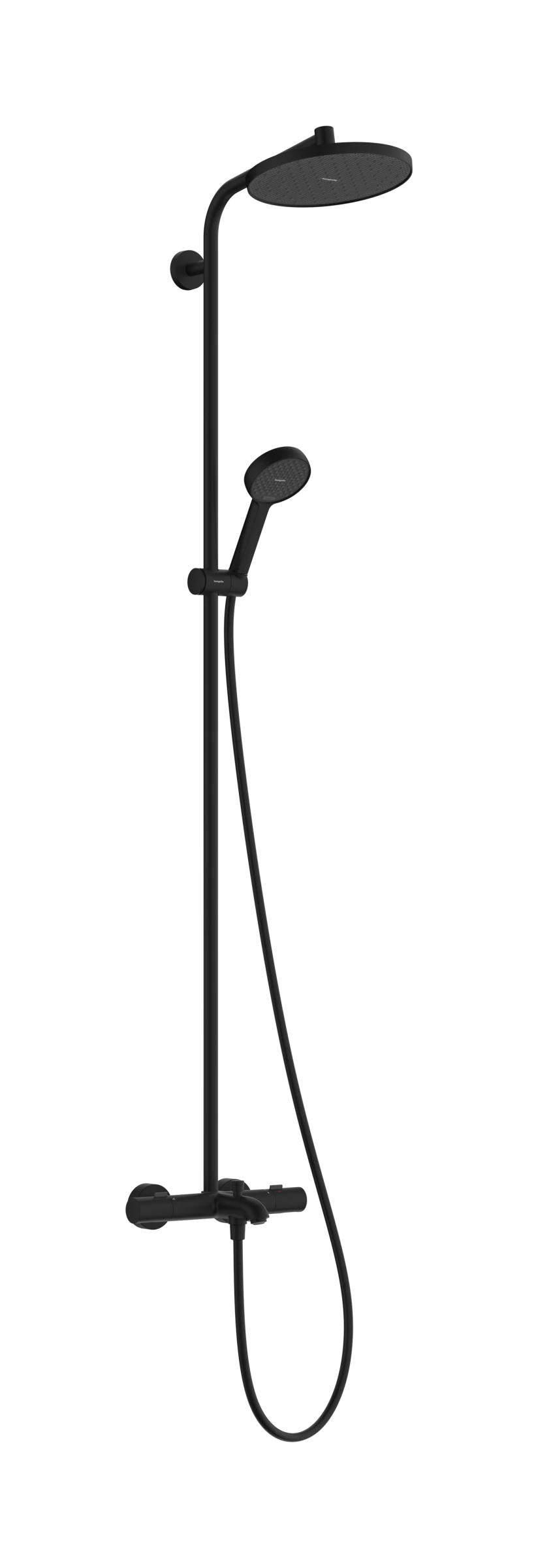 Hansgrohe Activera S Showerpipes With Thermostatic Mixer 1520 X 355 X 115mm Black - Matt