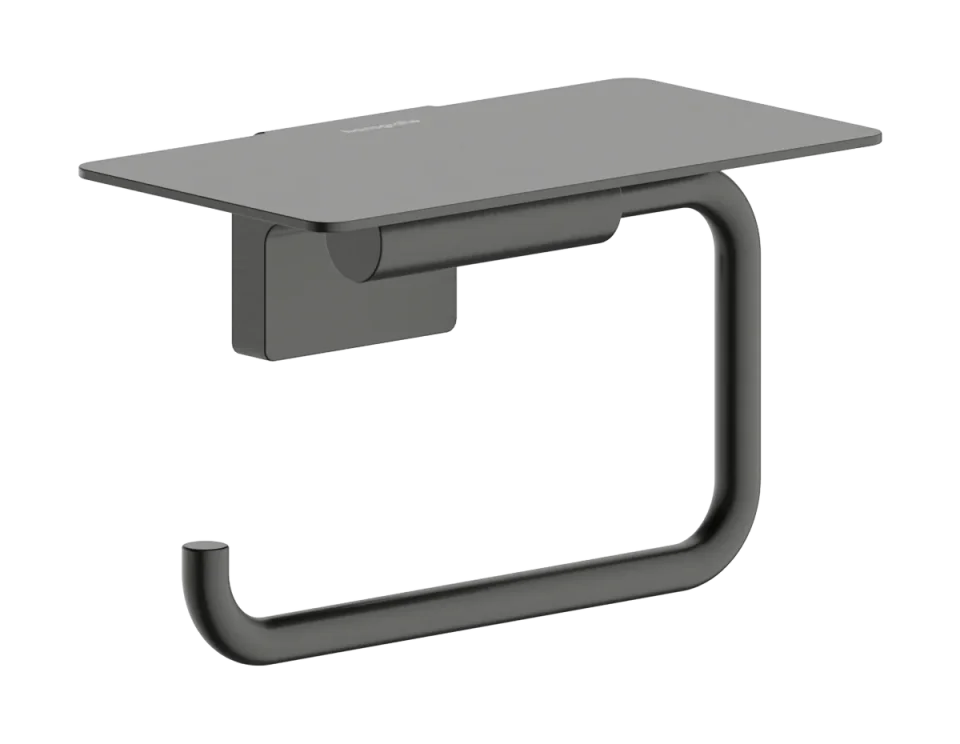 Hansgrohe Addstoris S Toilet Roll Holders 190 X 70 X 103mm Gunmetal/chrome - Brushed product image - Image 1