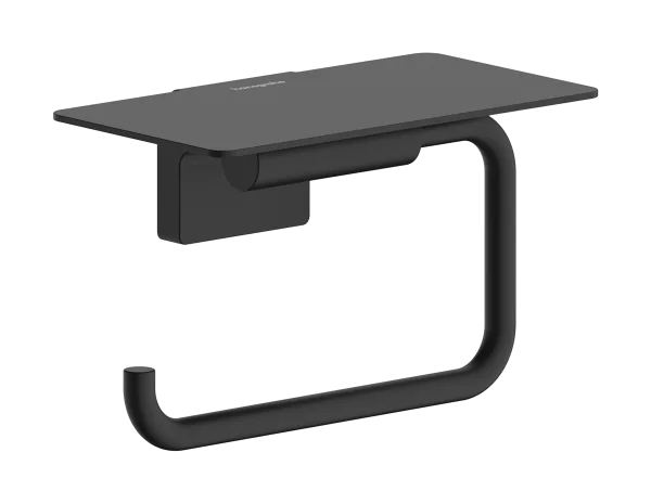 Hansgrohe Addstoris S Toilet Roll Holder With Shelf Matt Black