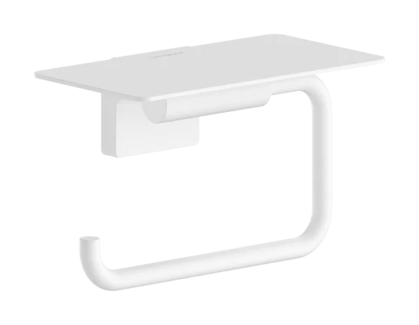 Hansgrohe Addstoris S Toilet Roll Holder With Shelf Matt White