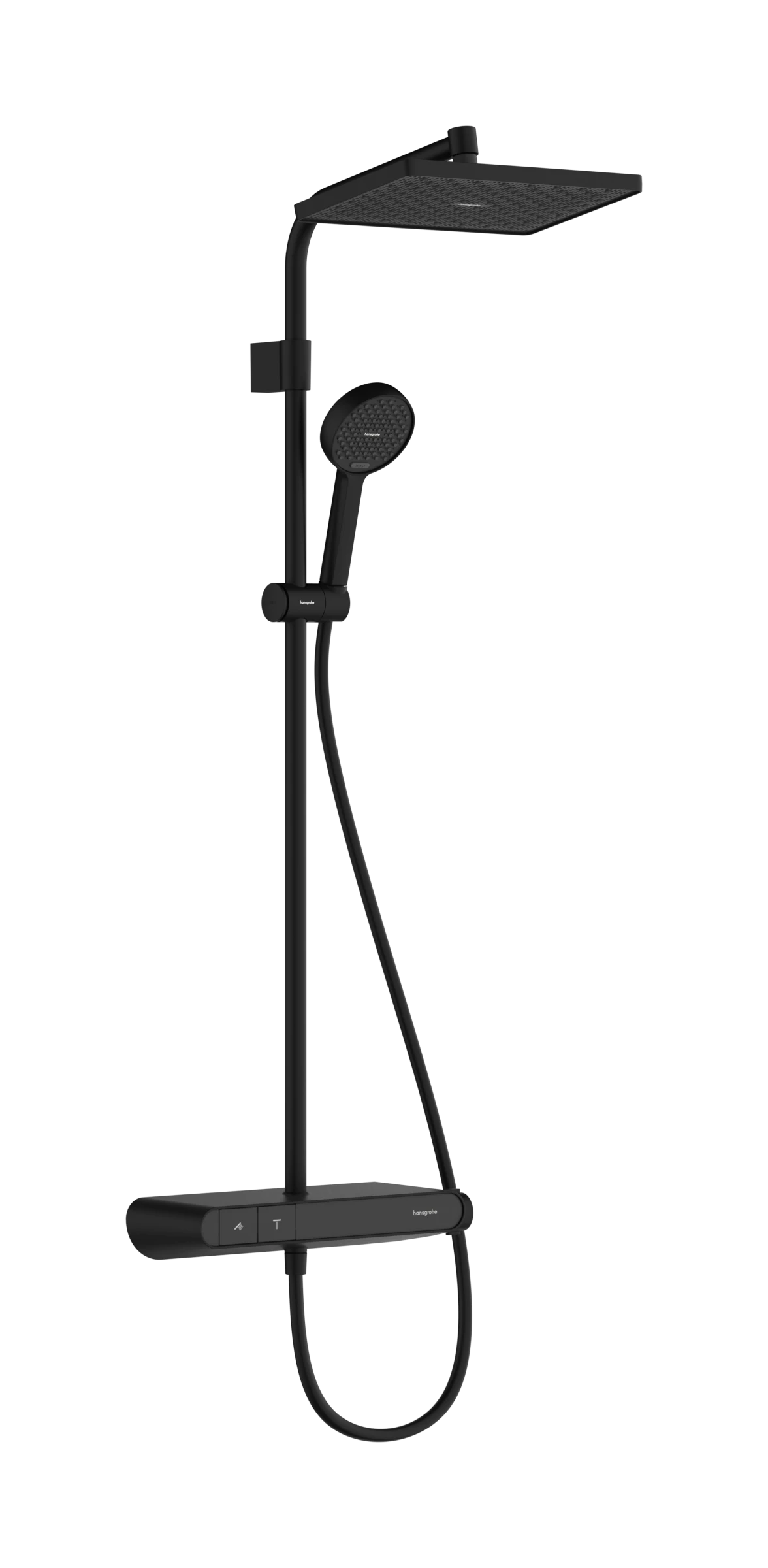 Hansgrohe Activera Q Showerpipes With Thermostatic Mixer 1170 X 350 X 180mm Black - Matt