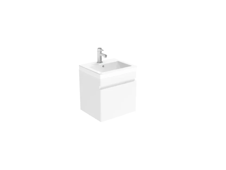 Saneux Air 40cm 1 Door Wall Mounted Unit - Gloss White product image - Image 1