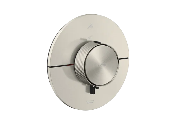Axor Showerselect Id Thermostat For Concealed Installation Round For 2 Functions With Integrated Security Combination According To En1717 Stainless Steel Optic
