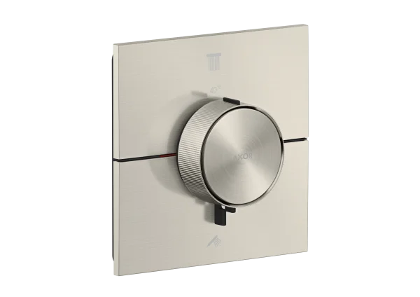 Axor Showerselect Id Thermostat For Concealed Installation Square For 2 Functions Stainless Steel Optic