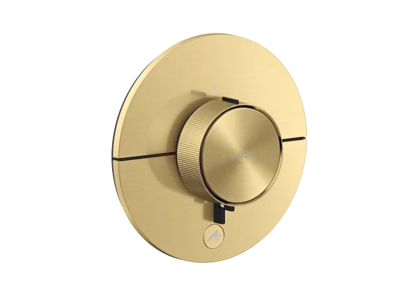 Axor Showerselect Id Thermostat Highflow For Concealed Installation Round For 1 Function And Additional Outlet Brushed Gold Optic