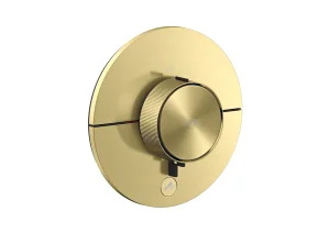 Axor Showerselect Id Thermostat Highflow For Concealed Installation Round For 1 Function And Additional Outlet Brushed Brass