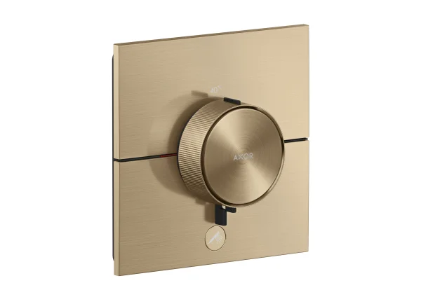 Axor Showerselect Id Thermostat Highflow For Concealed Installation Square For 1 Function And Additional Outlet Brushed Bronze