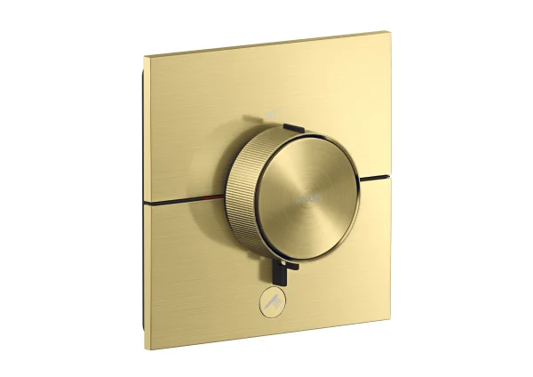 Axor Showerselect Id Thermostat Highflow For Concealed Installation Square For 1 Function And Additional Outlet Brushed Brass