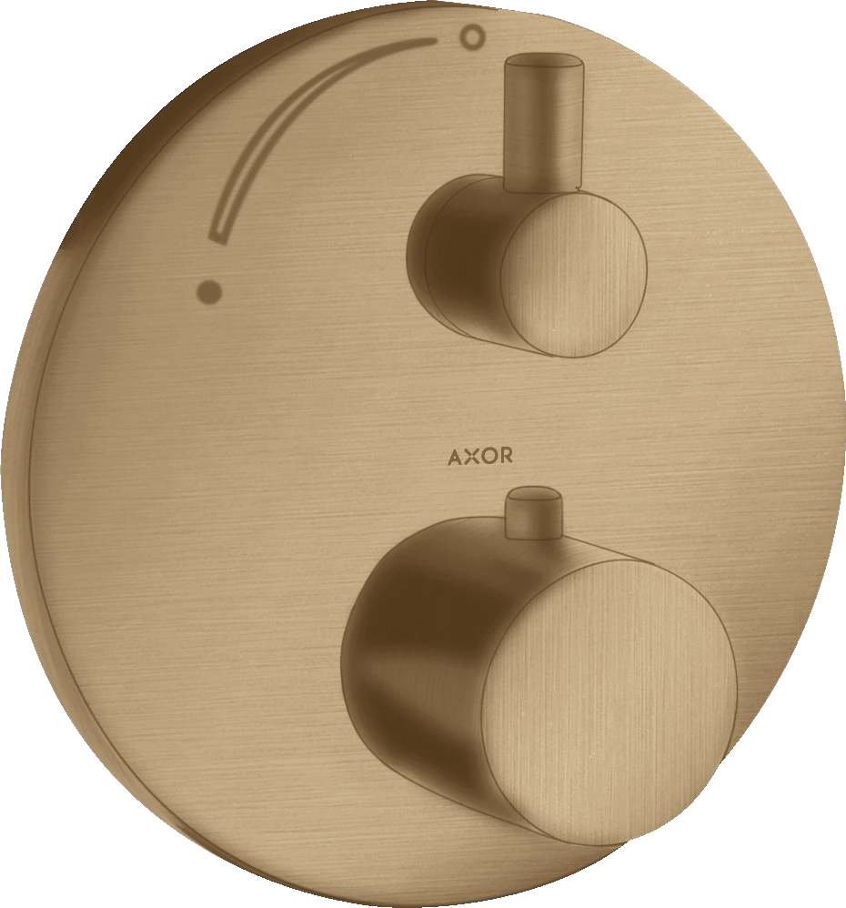 Axor Uno Thermostatic Shower Mixer Concealed 217 X 187 X 135mm Chrome/yellow