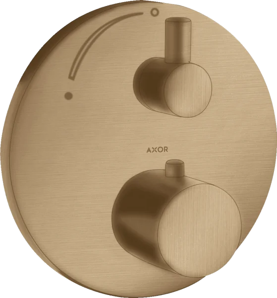 Axor Uno Thermostatic Shower Mixer Concealed 217 X 187 X 135mm Chrome/yellow