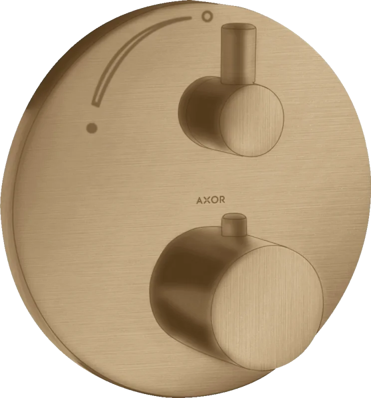 Axor Uno Thermostatic Shower Mixer Concealed 217 X 187 X 135mm Chrome/yellow product image - Image 1