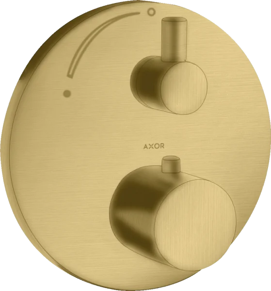 Axor Uno Thermostatic Shower Mixer Concealed 217 X 187 X 135mm Gold - Brushed