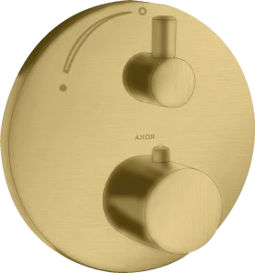 Axor Uno Thermostatic Shower Mixer Concealed 217 X 187 X 135mm Gold - Brushed