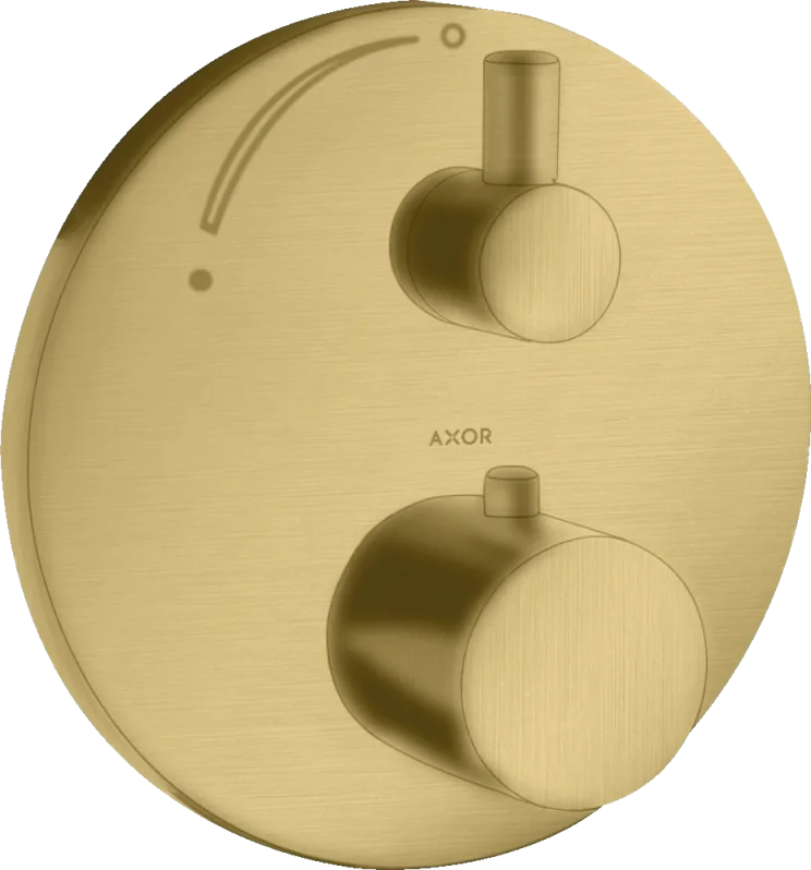 Axor Uno Thermostatic Shower Mixer Concealed 217 X 187 X 135mm Gold - Brushed product image - Image 1