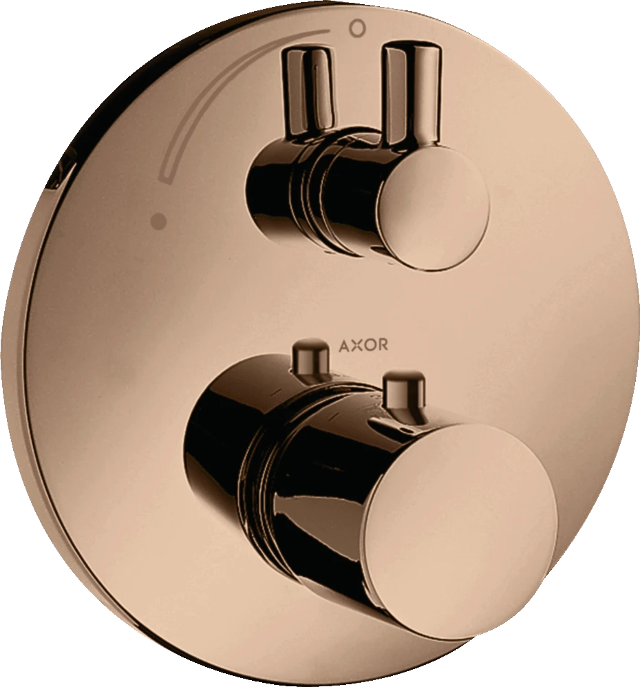 Axor Uno Thermostatic Shower Mixer Concealed 217 X 187 X 135mm Rose Gold/gold - Polished