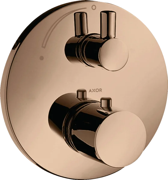 Axor Uno Thermostatic Shower Mixer Concealed 217 X 187 X 135mm Rose Gold/gold - Polished
