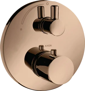 Axor Uno Thermostatic Shower Mixer Concealed 217 X 187 X 135mm Rose Gold/gold - Polished