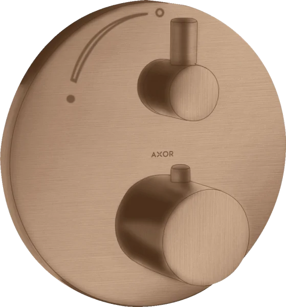 Axor Uno Thermostatic Shower Mixer Concealed 217 X 187 X 135mm Rose Gold/gold - Brushed