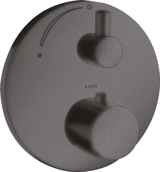 Axor Uno Thermostatic Shower Mixer Concealed 217 X 187 X 135mm Gunmetal/chrome - Brushed