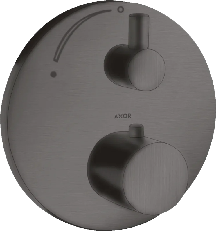 Axor Uno Thermostatic Shower Mixer Concealed 217 X 187 X 135mm Gunmetal/chrome - Brushed product image - Image 1