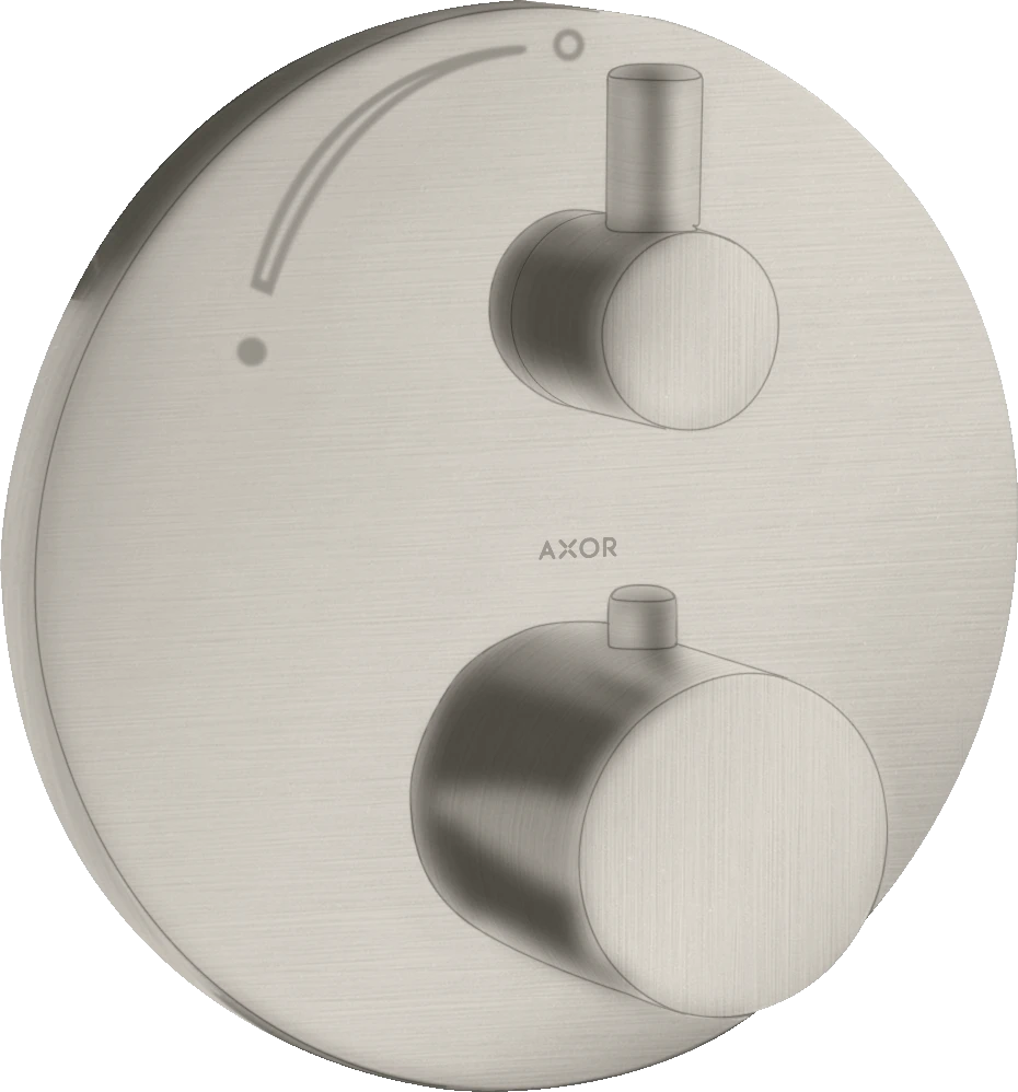 Axor Uno Thermostatic Shower Mixer Concealed 217 X 187 X 135mm Stainless Steel