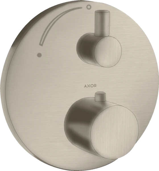 Axor Uno Thermostatic Shower Mixer Concealed 217 X 187 X 135mm Nickel - Brushed