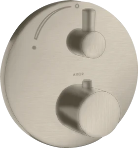 Axor Uno Thermostatic Shower Mixer Concealed 217 X 187 X 135mm Nickel - Brushed