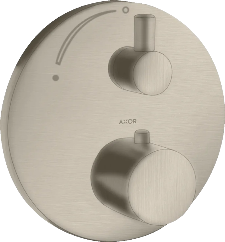 Axor Uno Thermostatic Shower Mixer Concealed 217 X 187 X 135mm Nickel - Brushed product image - Image 1