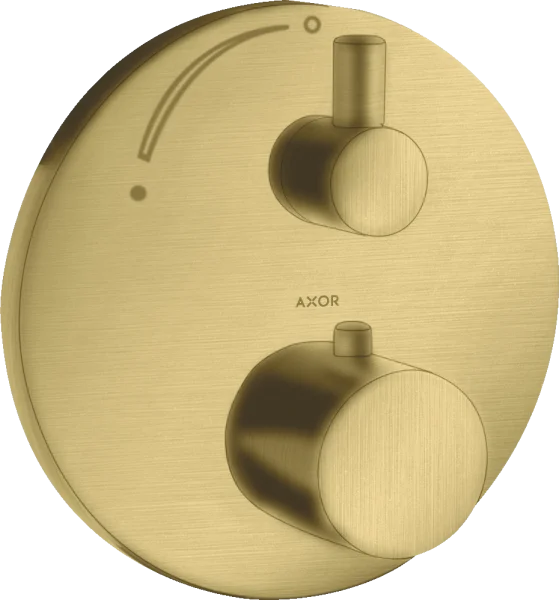 Axor Uno Thermostatic Shower Mixer Concealed 217 X 187 X 135mm Brass - Brushed