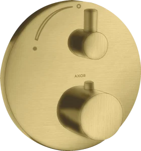 Axor Uno Thermostatic Shower Mixer Concealed 217 X 187 X 135mm Brass - Brushed