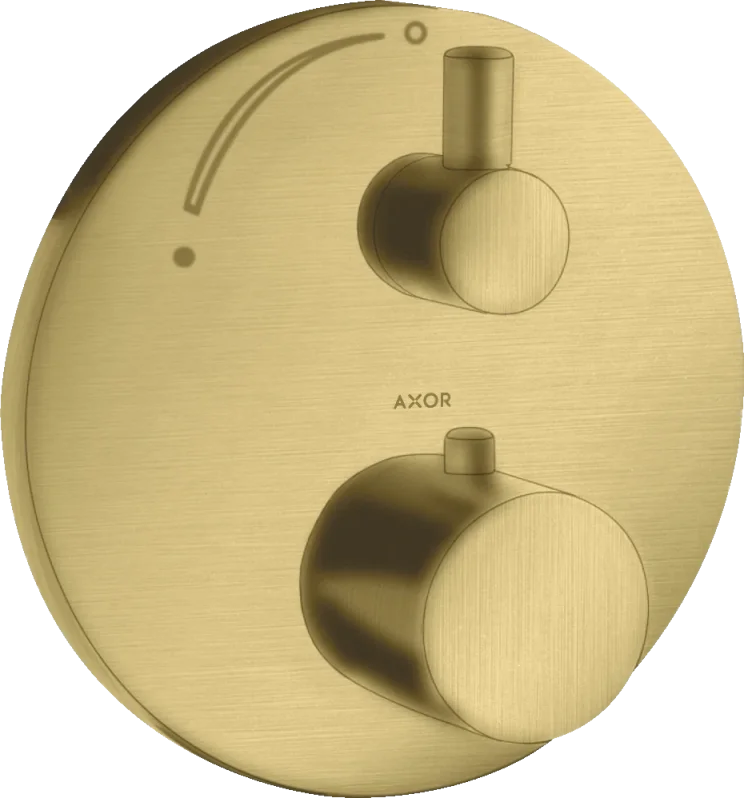 Axor Uno Thermostatic Shower Mixer Concealed 217 X 187 X 135mm Brass - Brushed product image - Image 1