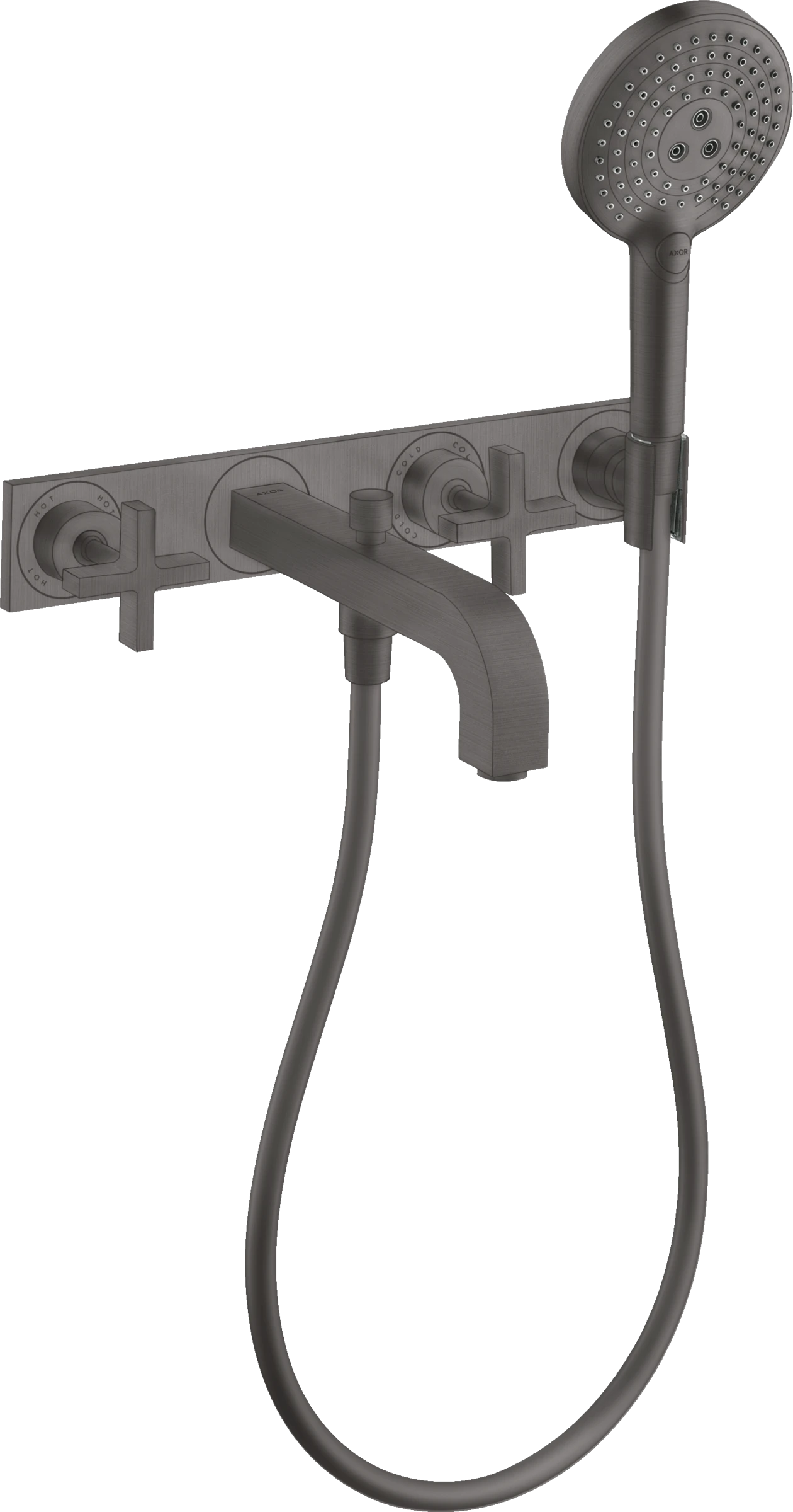 Axor Citterio Bath Mixers Concealed 504 X 263 X 128mm Gunmetal/chrome - Brushed