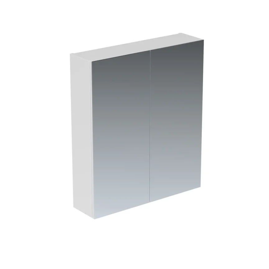 Saneux Austen 60cm 2 Door Mirror Cabinet - Gloss White detail view - Image 2