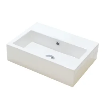 Saneux Matteo 50x37cm Washbasin 1th - Gloss White detail view - Image 3