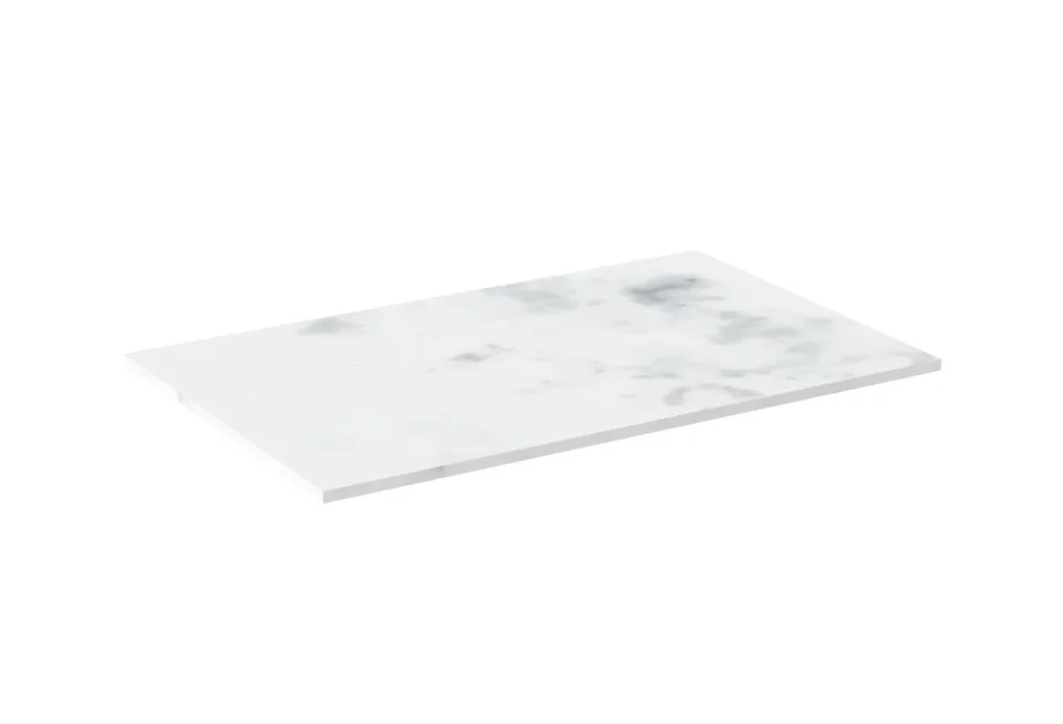 Saneux Austen 72cm Countertop - Matte Carrara White - Solid Surface - 12mm product image - Image 1