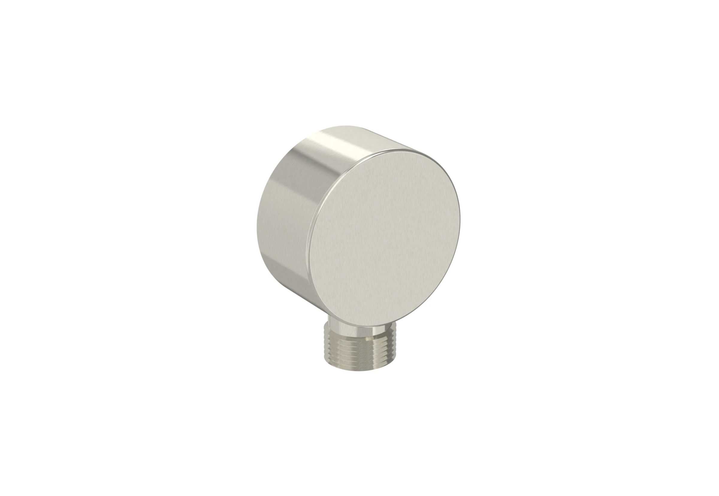 Saneux Cos Round Shower Outlet Elbow - Brushed Nickel