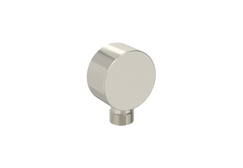 Saneux Cos Round Shower Outlet Elbow - Brushed Nickel product image - Image 1