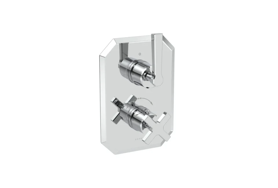Saneux Cromwell 2 Way Thermostatic Shower Valve Kit With Lever Handles - Chrome product image - Image 4