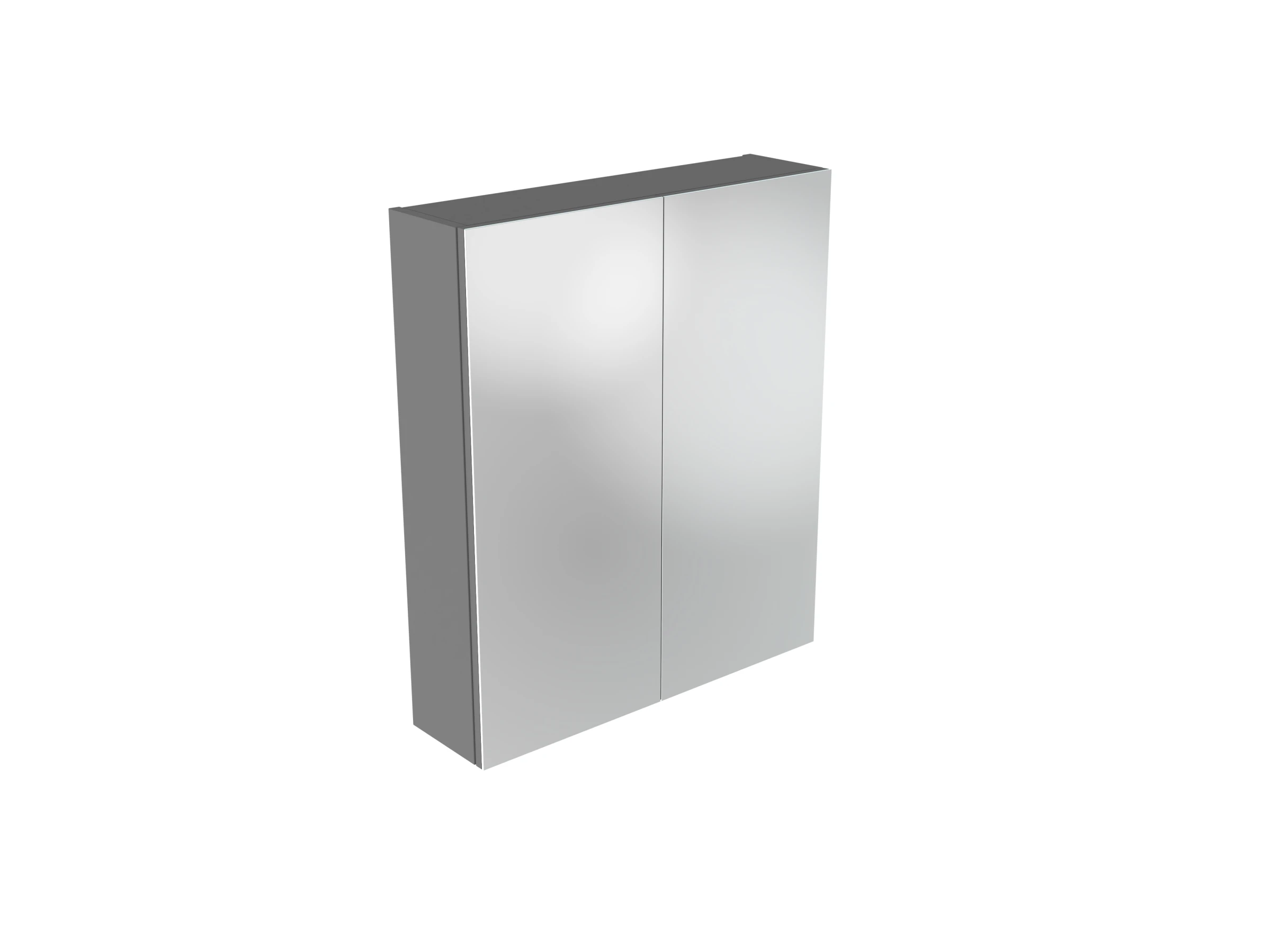Saneux Austen 60cm 2 Door Mirror Cabinet - Matte Iron Grey