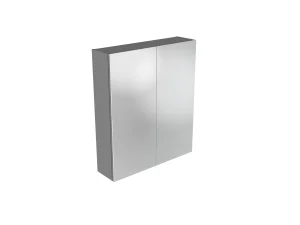 Saneux Austen 60cm 2 Door Mirror Cabinet - Matte Iron Grey