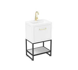 Saneux Kingsbury 50cm 1 Drawer Floor Standing Unit - Matte White