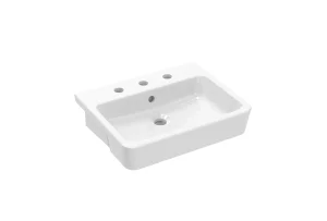 Saneux Uni 50x40cm Semi-recessed Washbasin 3th