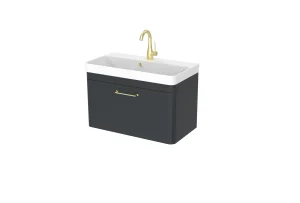Saneux Hyde 70cm 1 Drawer Wall Mounted Unit - Matte Anthracite