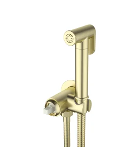Saneux Cos Douche Body, Handspray & 80cm Hose - Brushed Brass