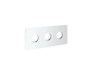 Saneux Cos 2 Way 3 Handle Shower Plate & Shrouds - Landscape - Chrome