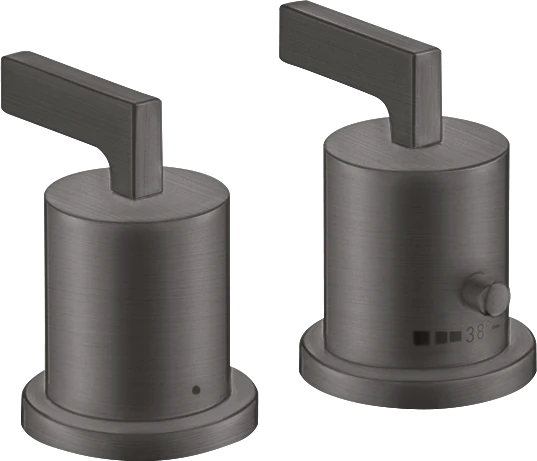 Axor Citterio Thermostatic Bath Filler Concealed 130 X 110 X 87mm Gunmetal/chrome - Brushed