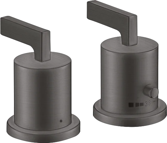 Axor Citterio Thermostatic Bath Filler Concealed 130 X 110 X 87mm Gunmetal/chrome - Brushed
