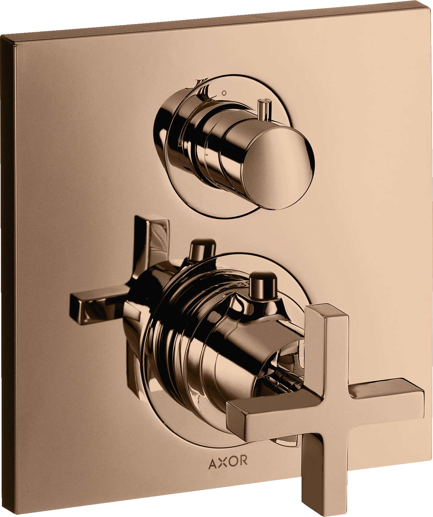 Axor Citterio Thermostatic Shower Mixer Concealed 217 X 187 X 135mm Rose Gold/gold - Polished
