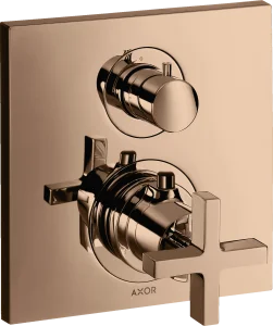 Axor Citterio Thermostatic Shower Mixer Concealed 217 X 187 X 135mm Rose Gold/gold - Polished