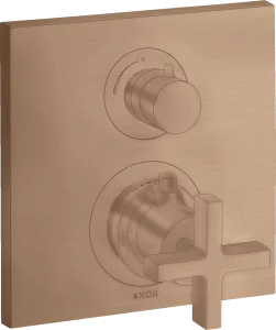 Axor Citterio Thermostatic Shower Mixer Concealed 217 X 187 X 135mm Rose Gold/gold - Brushed